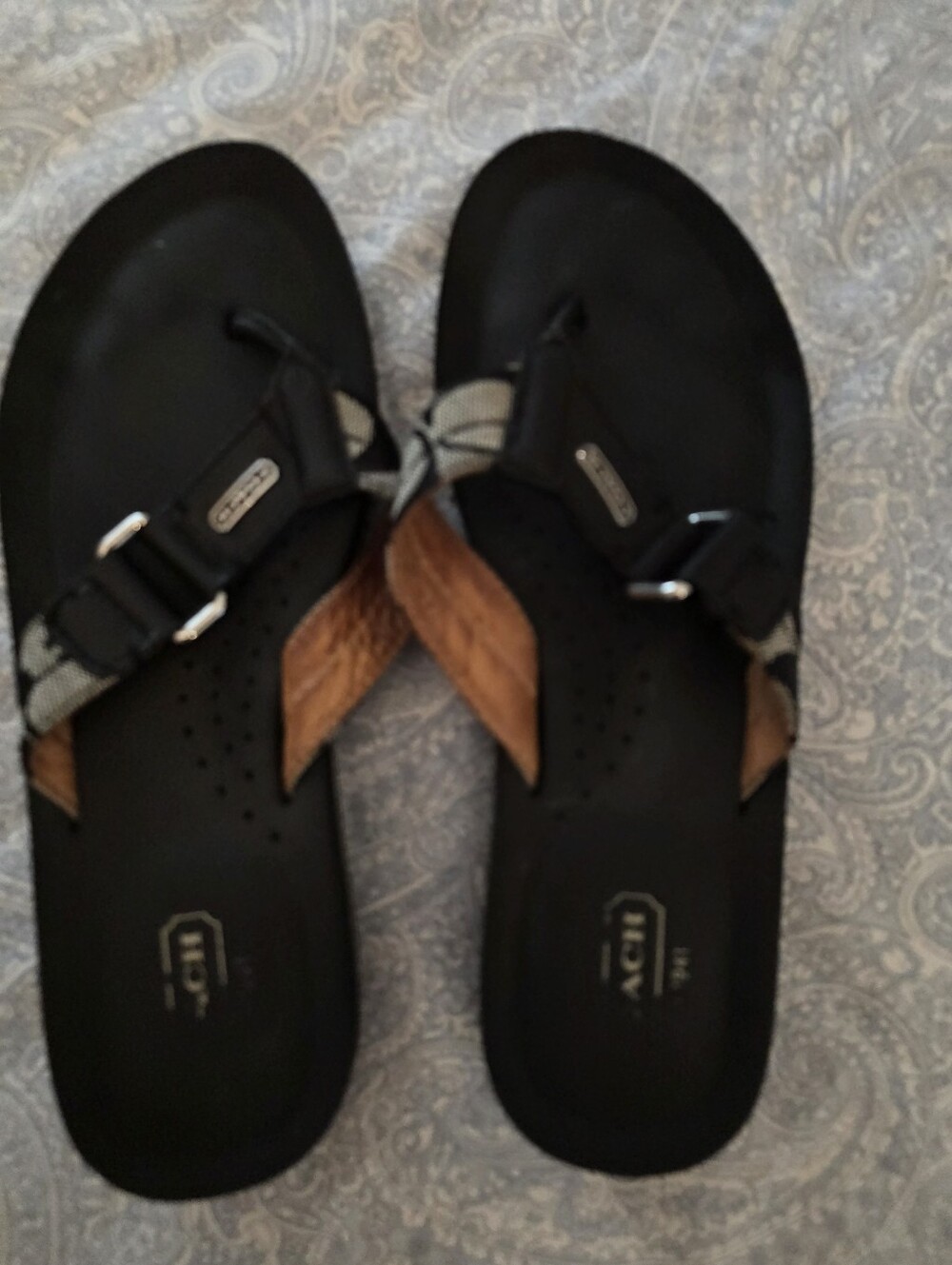 Black Platform Thong Flip Flops